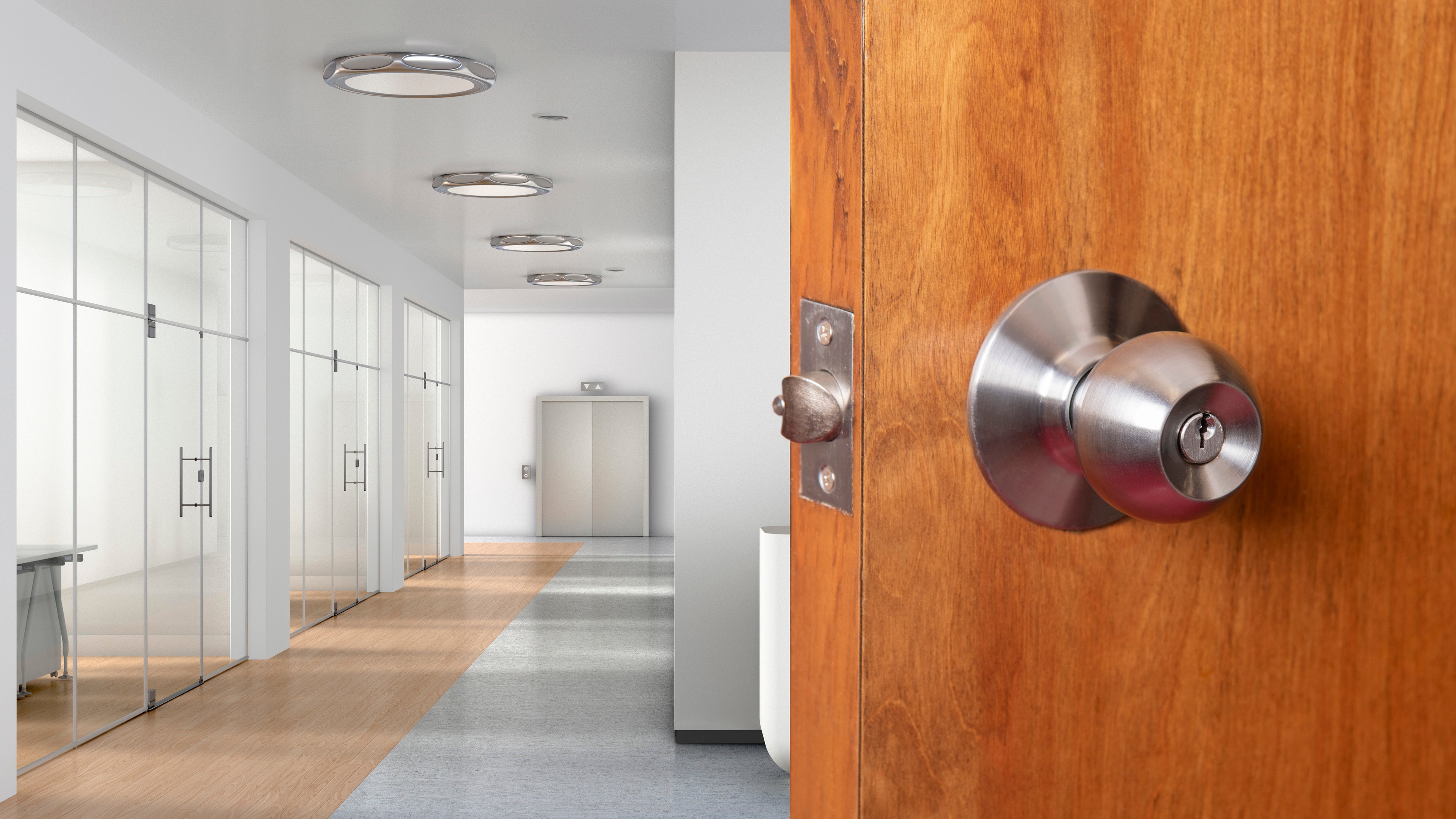 GLC Series Brushed Chrome Grade 3 Commercial/Residential Entry Door Knob with Lock -  Pro-Edge HD