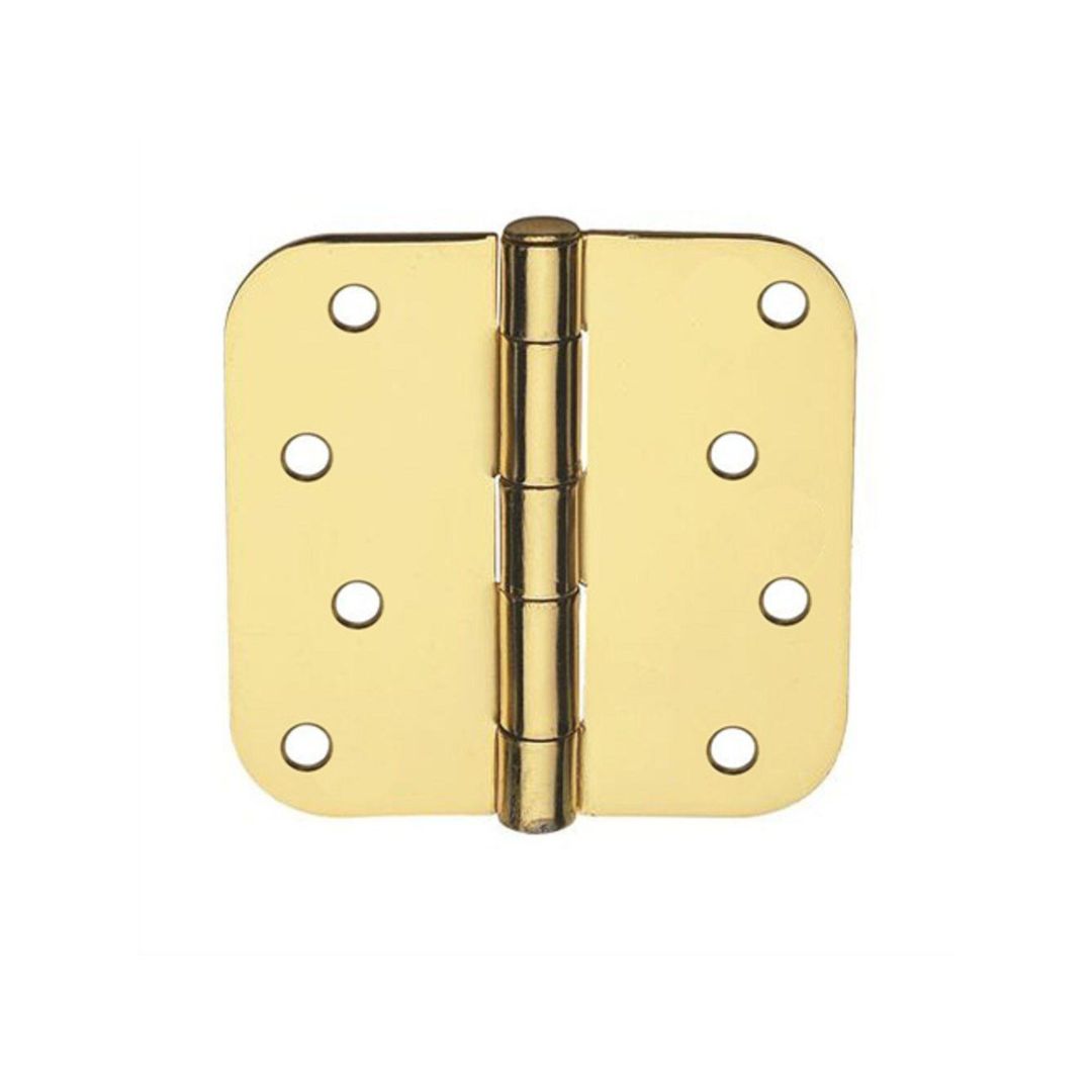 4 in x 4 in Satin Brass Mortise Removable Pin with 5/8 in Radius Hinge - Set of 2 -  Pro-Edge HD