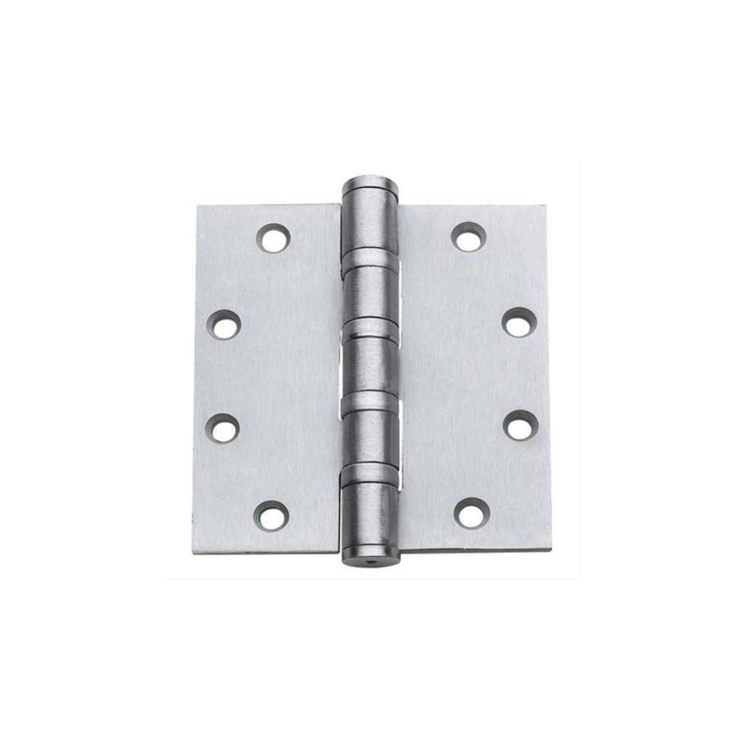 4.5 in x 4.5 in Brushed Chrome Ball Bearing Removable Pin Heavy Weight Squared Hinge -  Pro-Edge HD