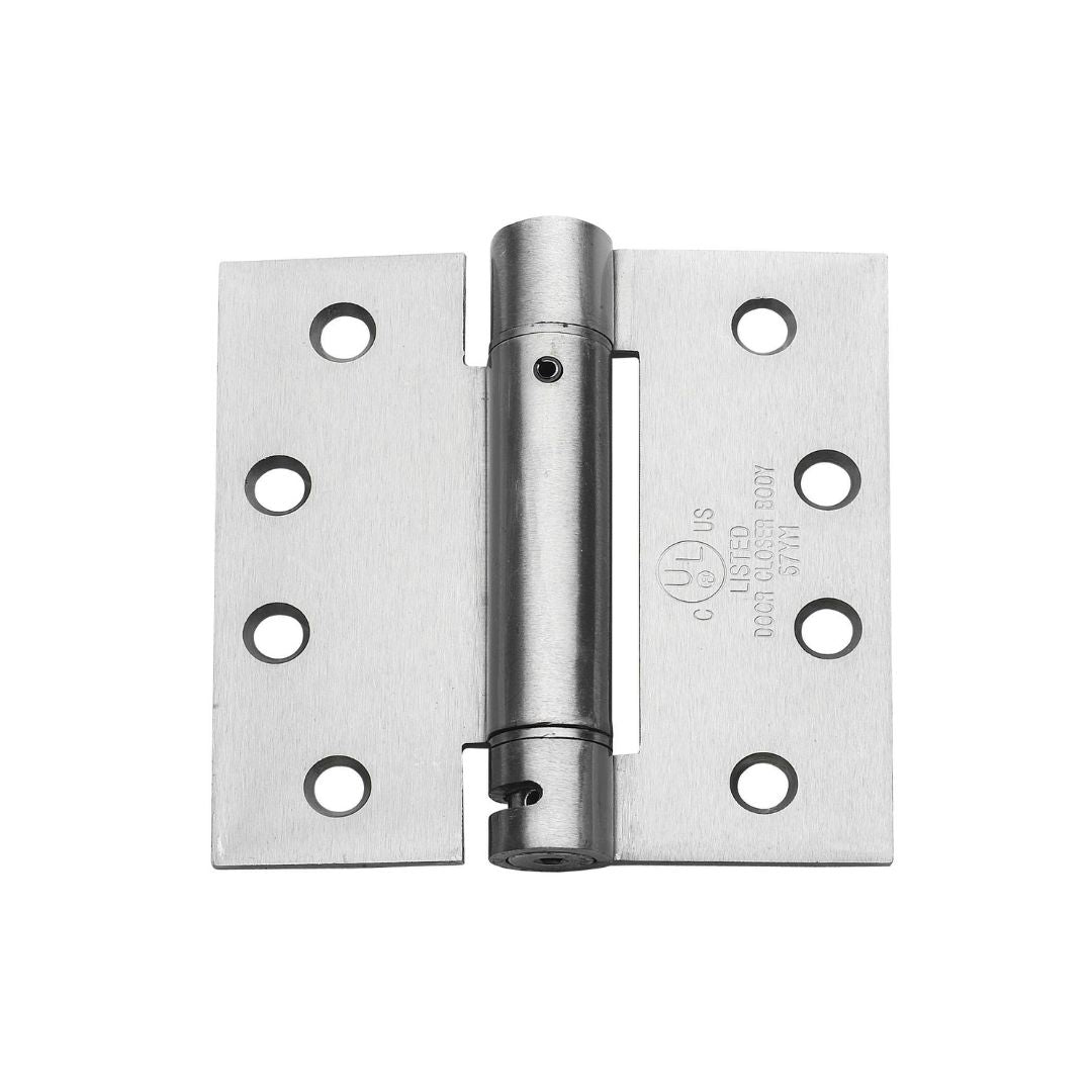 4 in x 4 in Full Mortise Spring With Non-Removable Pin Squared Hinge -  Pro-Edge HD