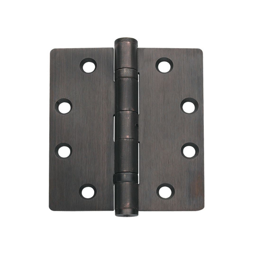 4.5 in x 4 in Oil-Rubbed Bronze Full Mortise Non-Removable Pin with 5/32 in Radius Hinge - Set of 3 -  Pro-Edge HD