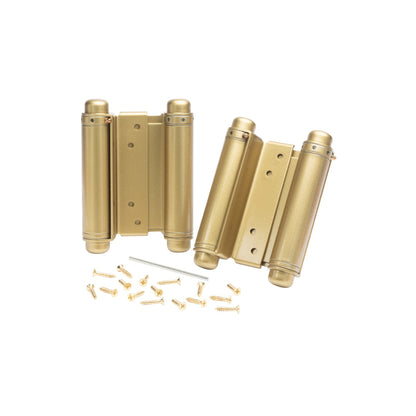 4 in Full Mortise Double Acting Spring Non-Removable Pin Squared Hinge - Set of 2 -  Pro-Edge HD