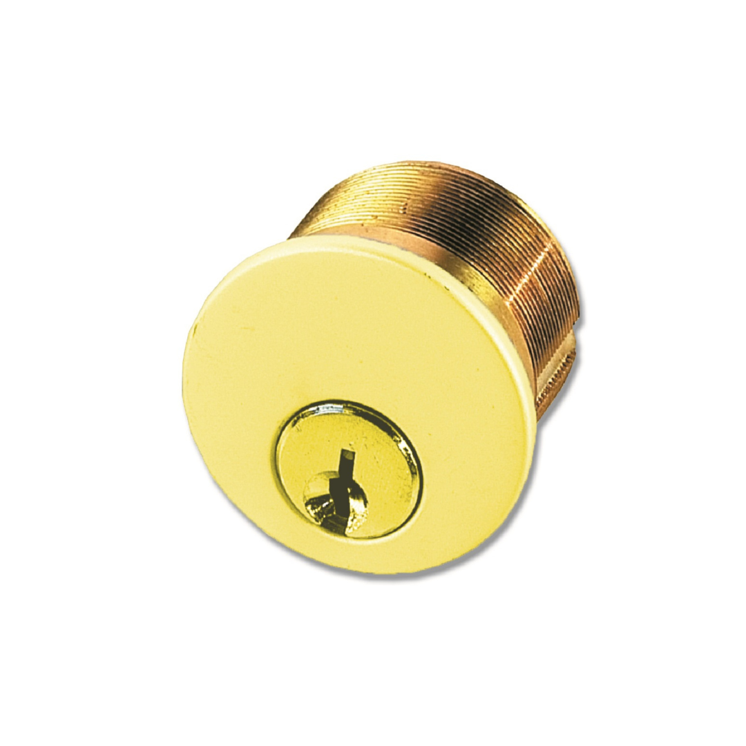 1&quot; Bright Brass Single Mortise Cylinder with Yale Keyway -  Pro-Edge HD