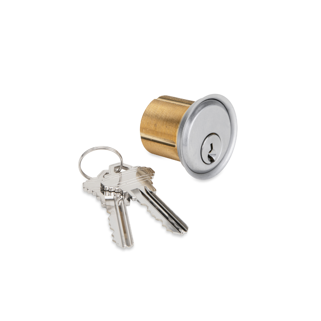 1-1/4&quot; Brushed Chrome Mortise Cylinder with Schlage Keyway -  Pro-Edge HD