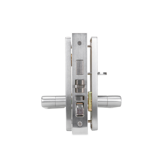 DXML Series: Grade 1 Brushed Chrome Mortise Lockset with Superior Privacy Features