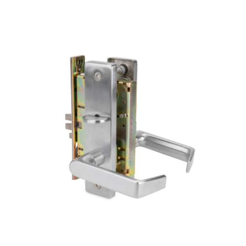 DXML Series: Grade 1 Brushed Chrome Mortise Lockset with Escutcheon Lever for Entry Security