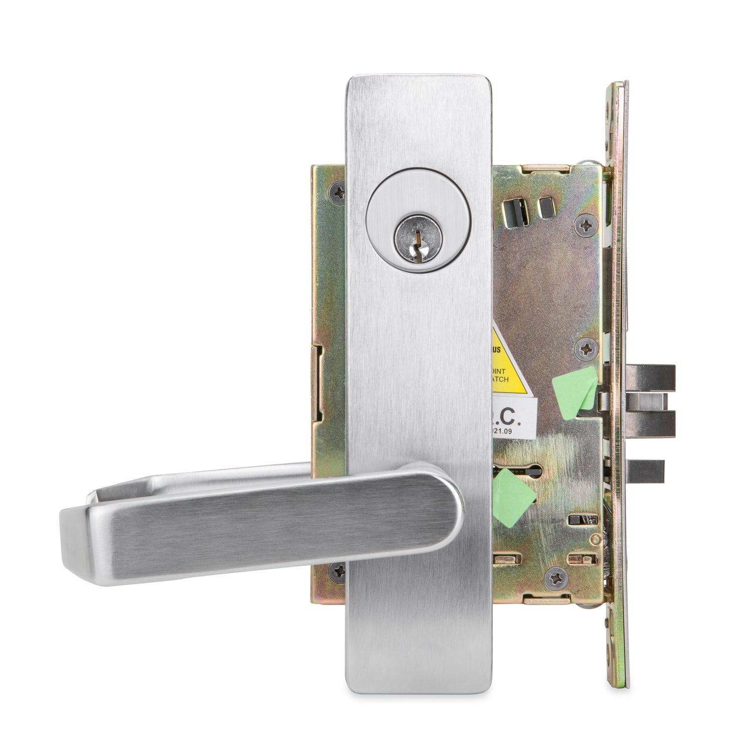 DXML Series Brushed Chrome Grade 1 Storeroom Mortise Lock Door Handle with Escutcheon Lever -  Pro-Edge HD