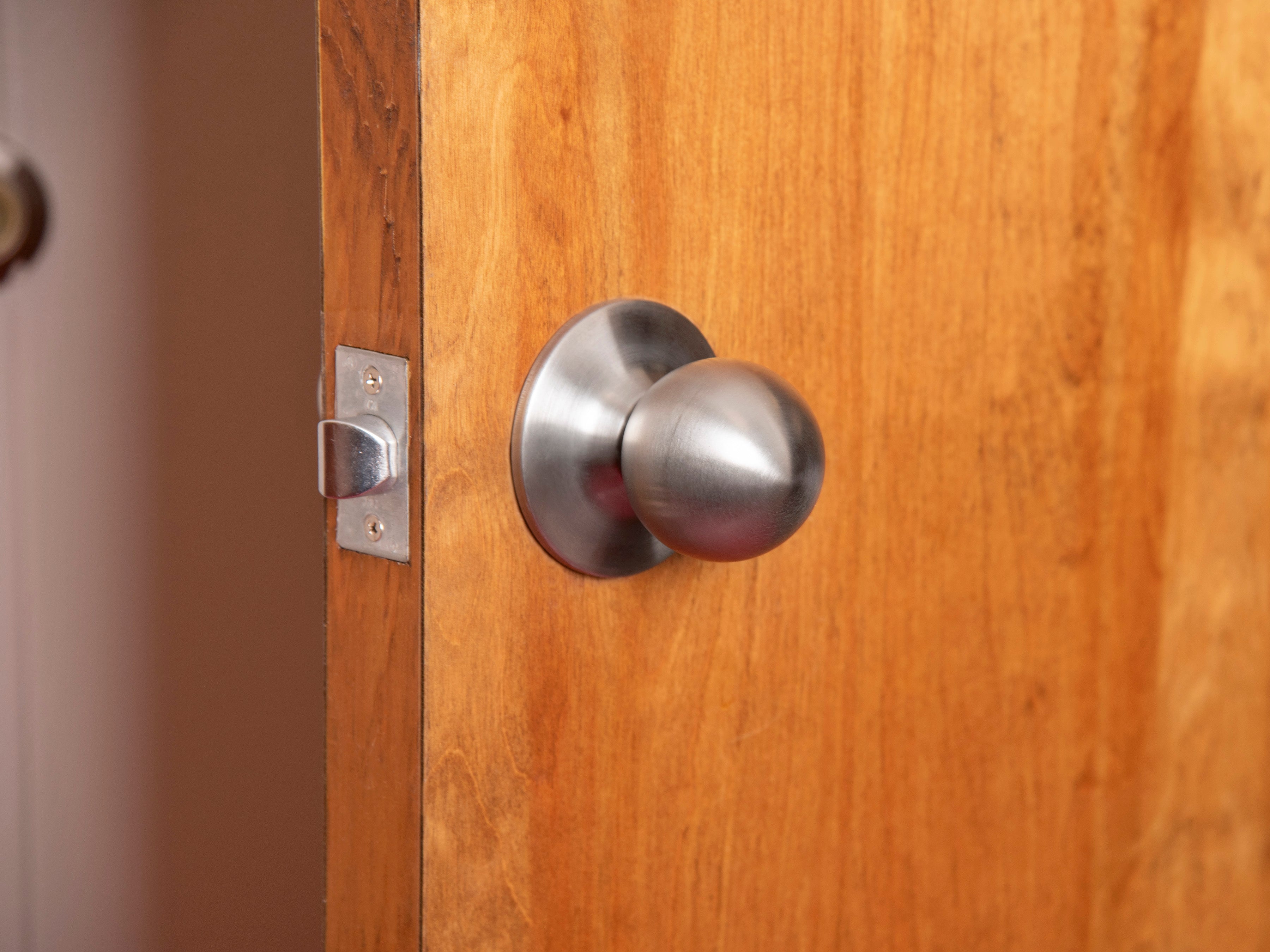 Stainless Steel Hall/Closet Door Knob - Grade 1 Commercial Cylindrical Passage Set -  Pro-Edge HD