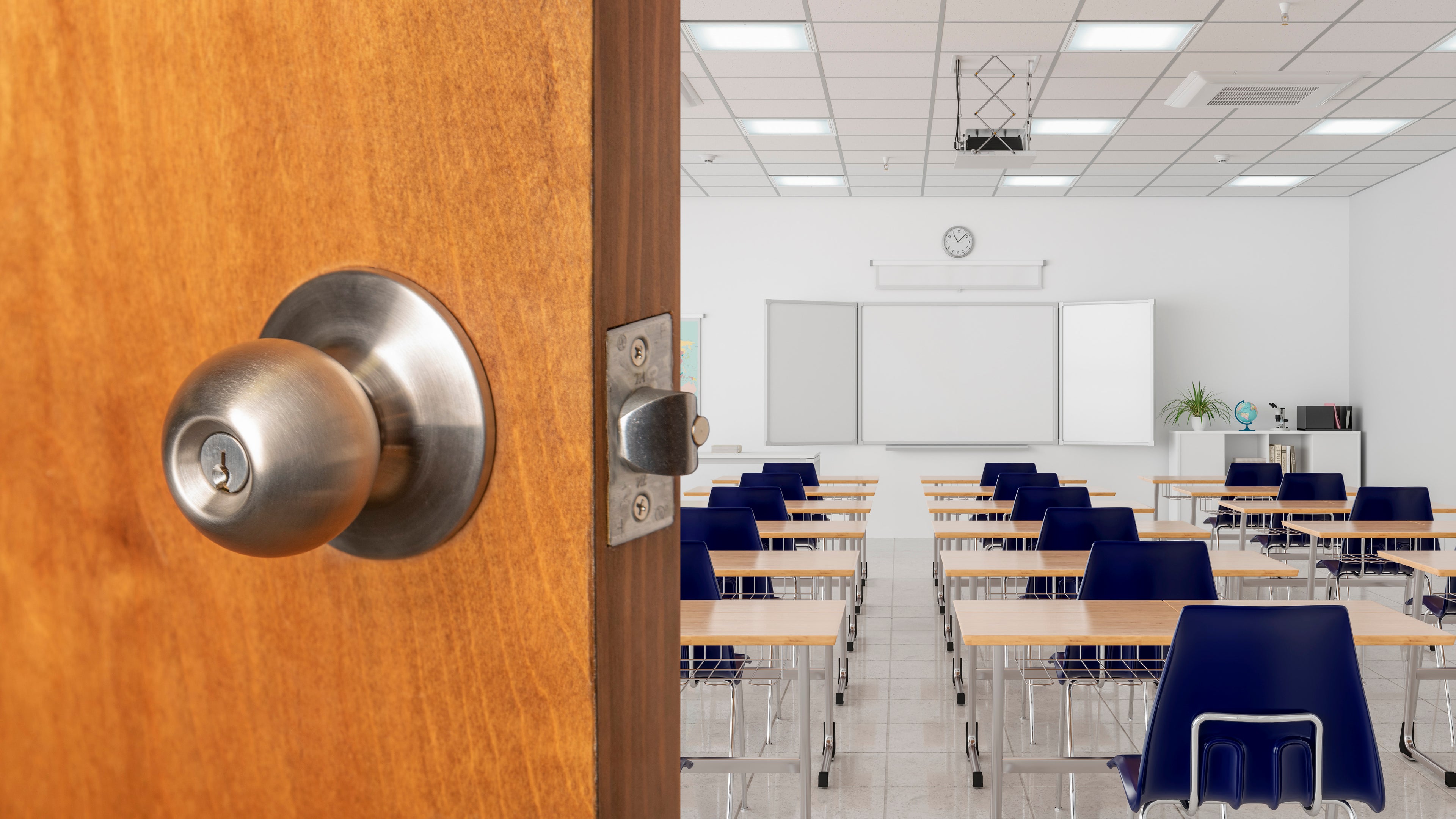 Heavy-Duty Stainless Steel Grade 1 Commercial Classroom Door Knob with Lock and IC Core