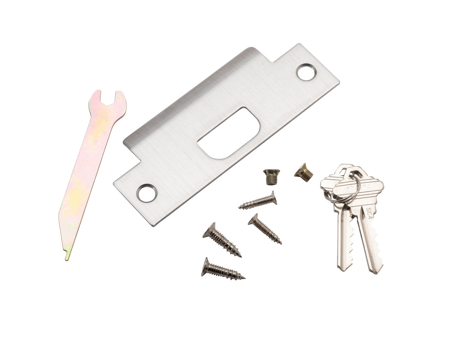 Heavy-Duty Brushed Chrome Grade 1 Commercial Storeroom Lever with Door Handle Lock and IC Core