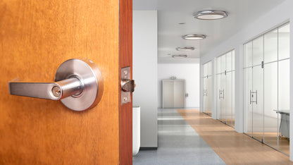 LSV Saturn Brushed Chrome Grade 2 Commercial Cylindrical Entry Door Handle with 700 Series Single Cylinder Deadbolt Pack