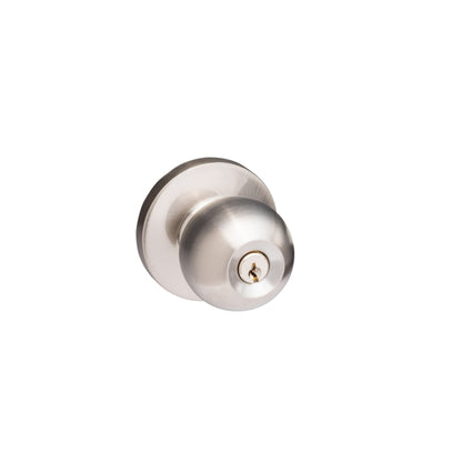Stainless Steel Commercial Entry Ball Knob Trim with Lock for Panic Exit Devices -  Pro-Edge HD