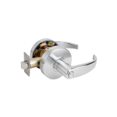 Pisa Elite Privacy Door Handle - Brushed Chrome Grade 2 - Security & Style for Bathrooms and Bedrooms