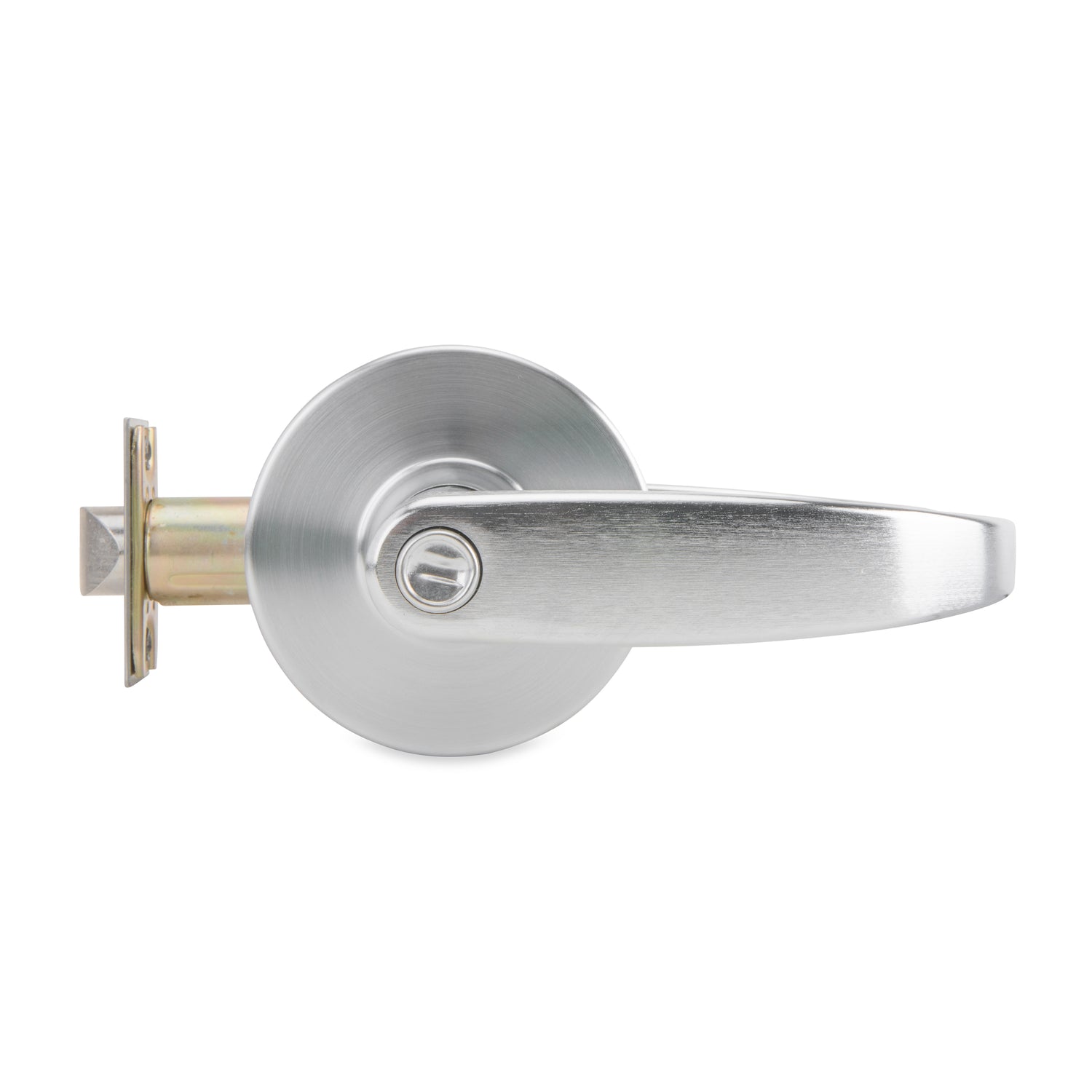 Pisa Series Standard Duty Brushed Chrome Grade 2 Commercial Cylindrical Privacy Door Handle with Lock and Clutch -  Pro-Edge HD