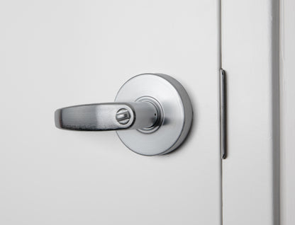 Pisa Series Standard Duty Brushed Chrome Grade 2 Commercial Cylindrical Entry Door Handle with Lock and Clutch Function -  Pro-Edge HD