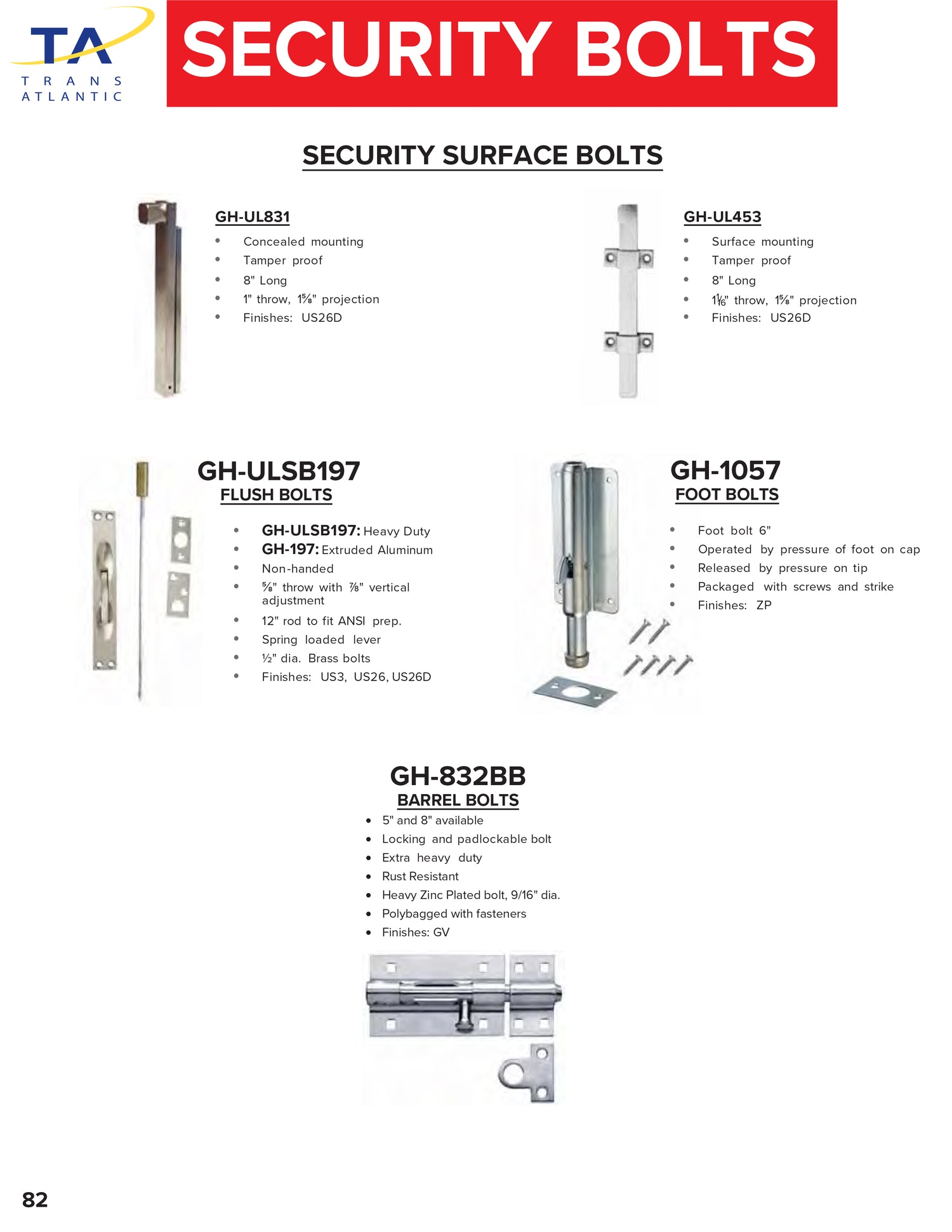 Ultra Secure Heavy Duty Barrel Surface Bolt - Optimum Security with Robust Design -  Pro-Edge HD