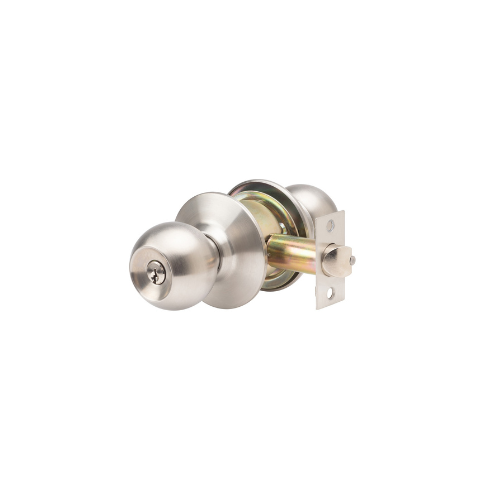 GLC Series: Robust Brushed Chrome Entry Door Knob - The Pinnacle of Grade 3 Security