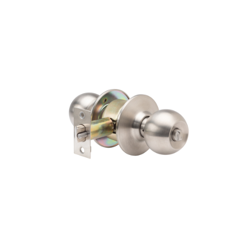 GLC Series Brushed Chrome Grade 3 Commercial/Residential Entry Door Knob with Lock