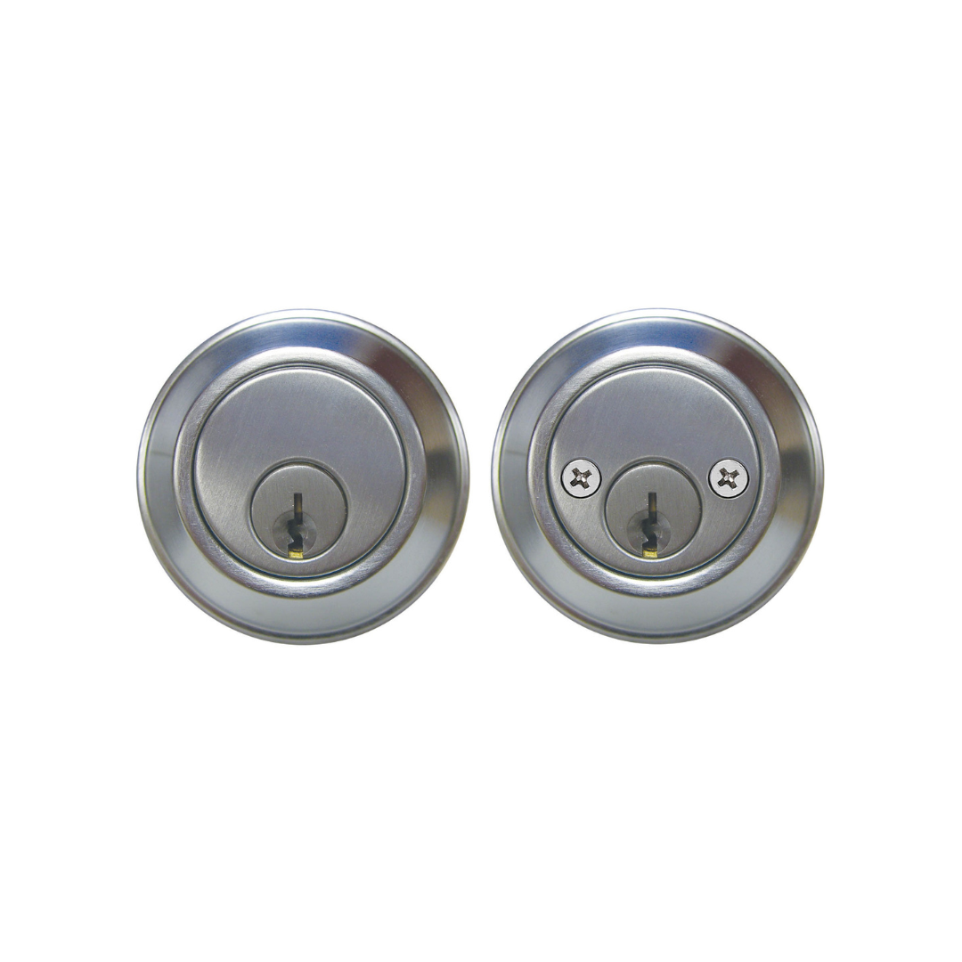 GLC Series Brushed Chrome Grade 2 Commercial Double Cylinder Deadbolt -  Pro-Edge HD