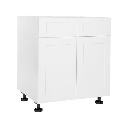 Quick Assemble Modern Style with Soft Close, 27 in White Shaker Base Kitchen Cabinet (27 in W x 24 in D x 34.50 in H) -  Pro-Edge HD
