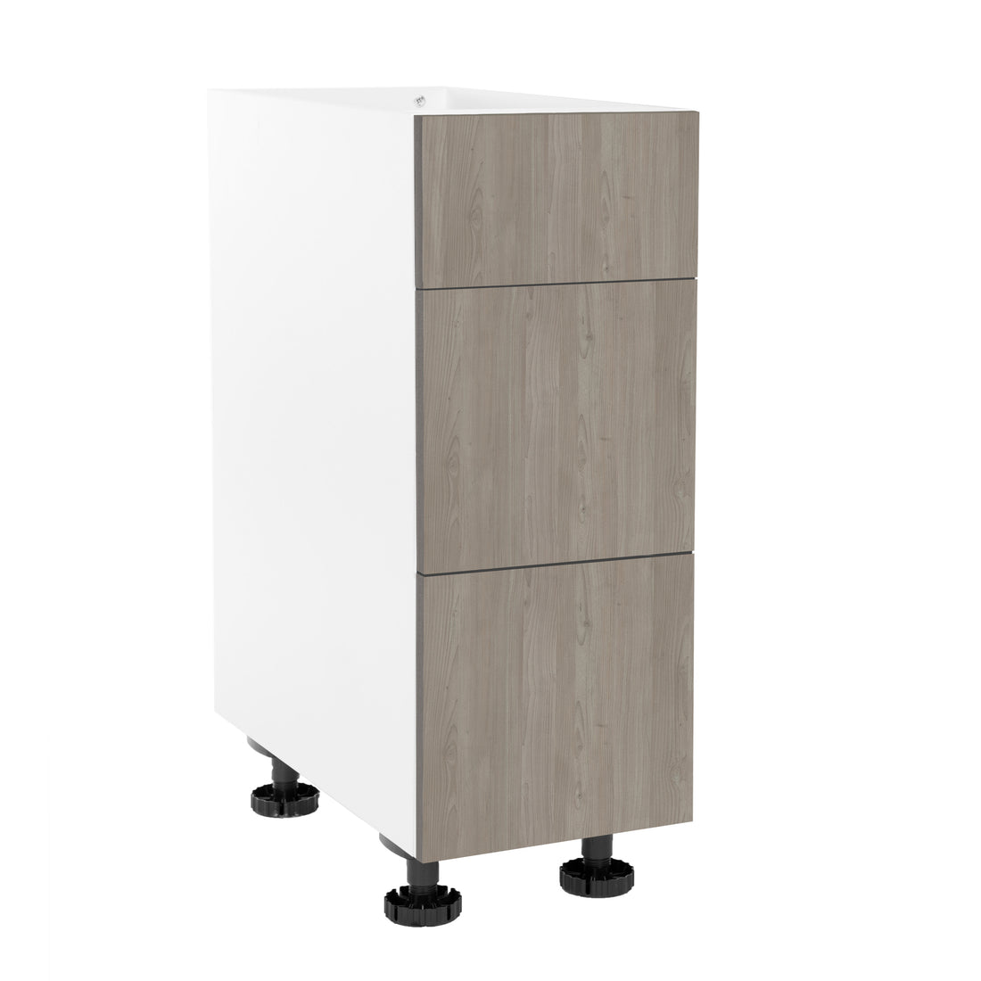 Quick Assemble Modern Style with Soft Close 15 in Base Kitchen Cabinet, 3 Drawer (15 in W x 24 in D x 34.50 in H)