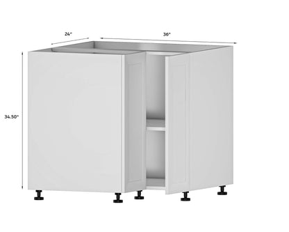 Quick Assemble Modern Style With Soft Close, Shaker 36 in Lazy Susan Base Kitchen Cabinet (36 in W x 24 in D x 34.50 in H) -  Pro-Edge HD