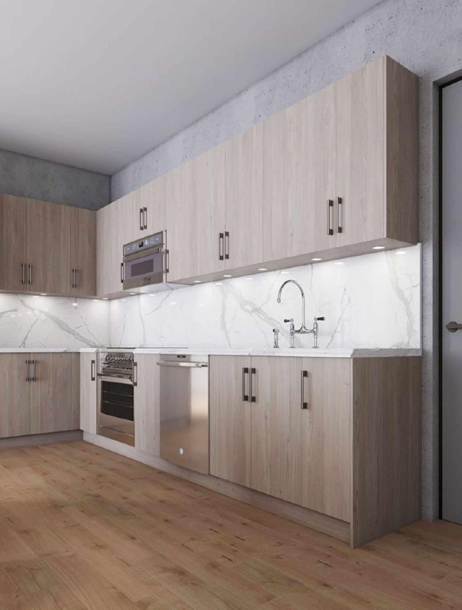 Grey Nordic Slab Style Kitchen Cabinet Toe Kick (4.5 in W x 48 in H x 1 in D)