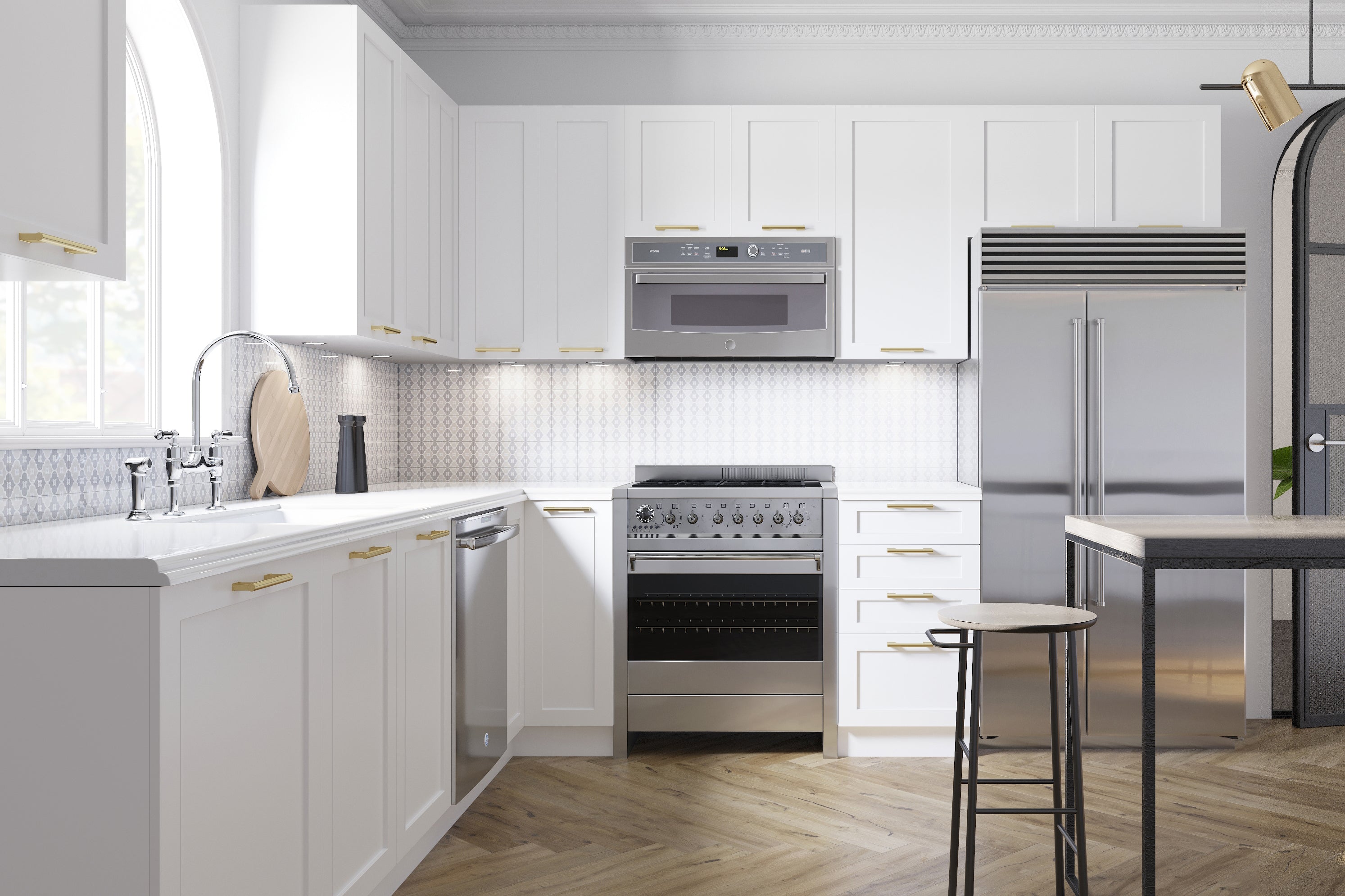 White Shaker Style Kitchen Cabinet Toe Kick (96 in W x 4.5 in H x 1 in D) -  Pro-Edge HD