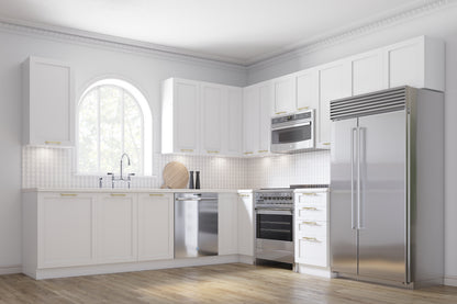 Quick Assemble Modern Style with Soft Close, White Shaker Wall Bridge Kitchen Cabinet (36 in W x 18 in H x 12 in D)