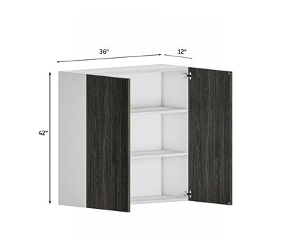 Quick Assemble Modern Style with Soft Close 36 in x 42 in Wall Kitchen Cabinet, 2 Door (36 in W x 12 D x 42 in H) -  Pro-Edge HD