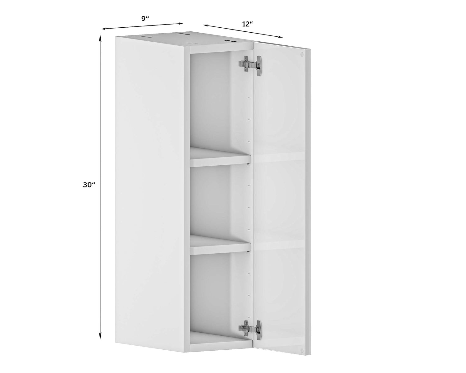 Quick Assemble Modern Style with Soft Close 9 in Wall Kitchen Cabinet (9 in W x 12 D x 30 in H) -  Pro-Edge HD