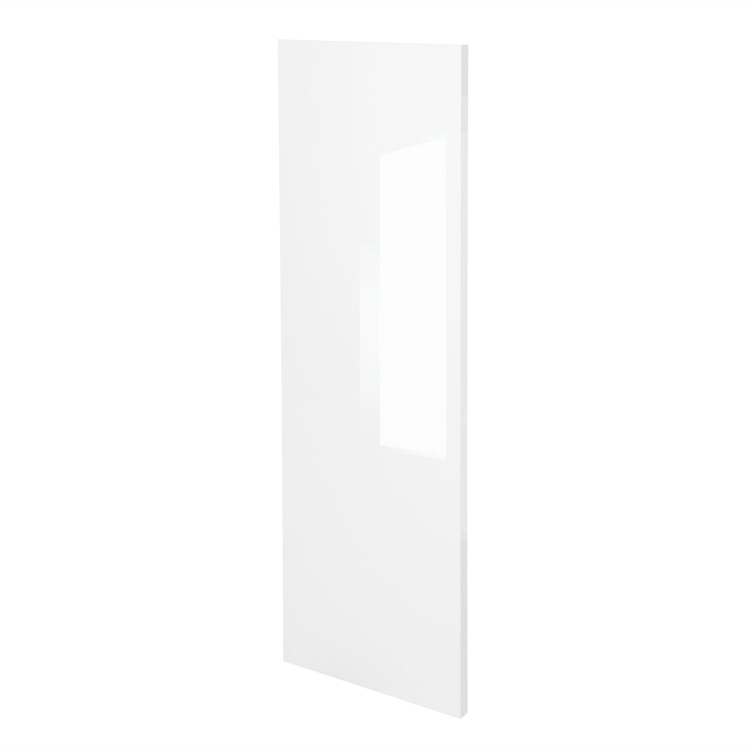 White Gloss Slab Style Wall Kitchen Cabinet End Panel (12 in W x 0.75 in D x 30 in H) -  Pro-Edge HD
