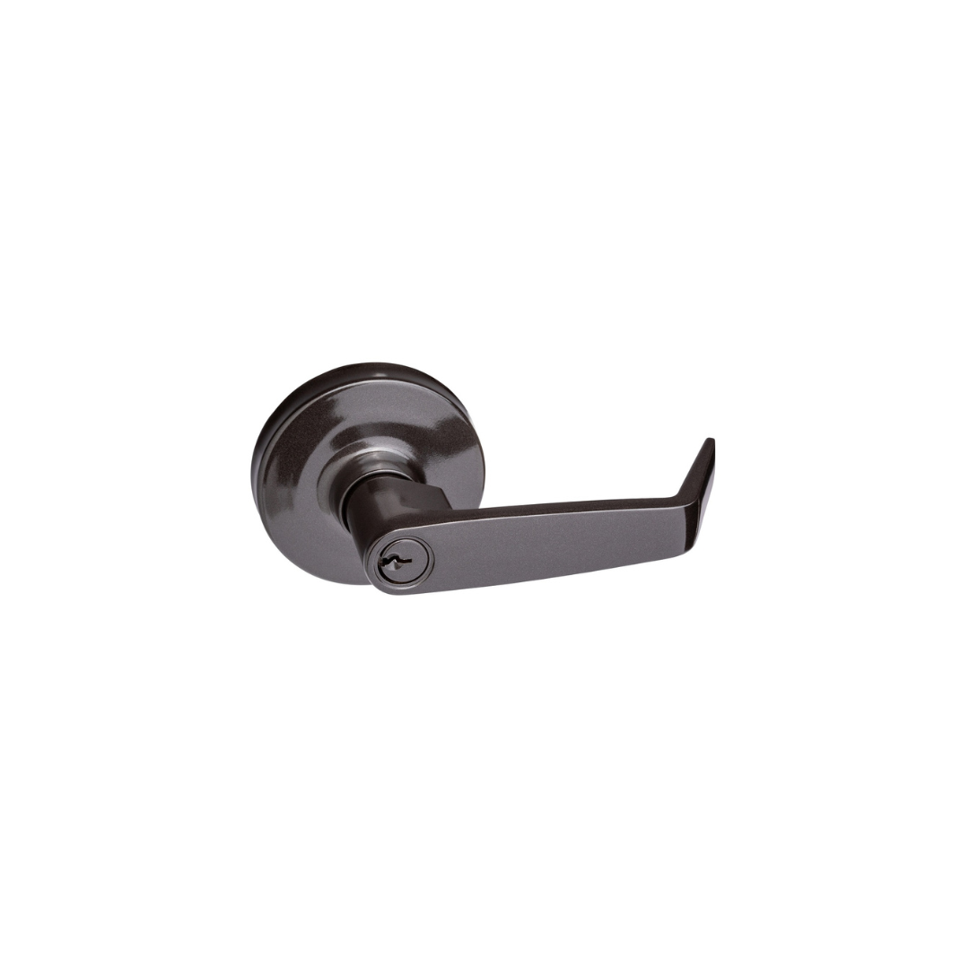 Oil Rubbed Bronze Commercial Entry Lever Trim with Lock for Panic Exit Device -  Pro-Edge HD