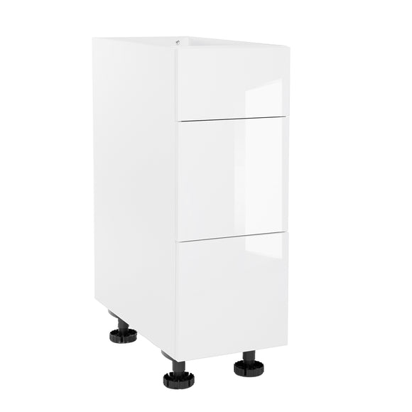 Quick Assemble Modern Style with Soft Close 12 in Base Kitchen Cabinet, 3 Drawer (12 in W x 24 in D x 34.50 in H)