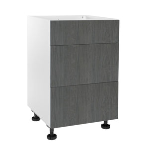 Quick Assemble Modern Style with Soft Close 24 in Base Kitchen Cabinet, 3 Drawer (24 in W x 24 in D x 34.50 in H)