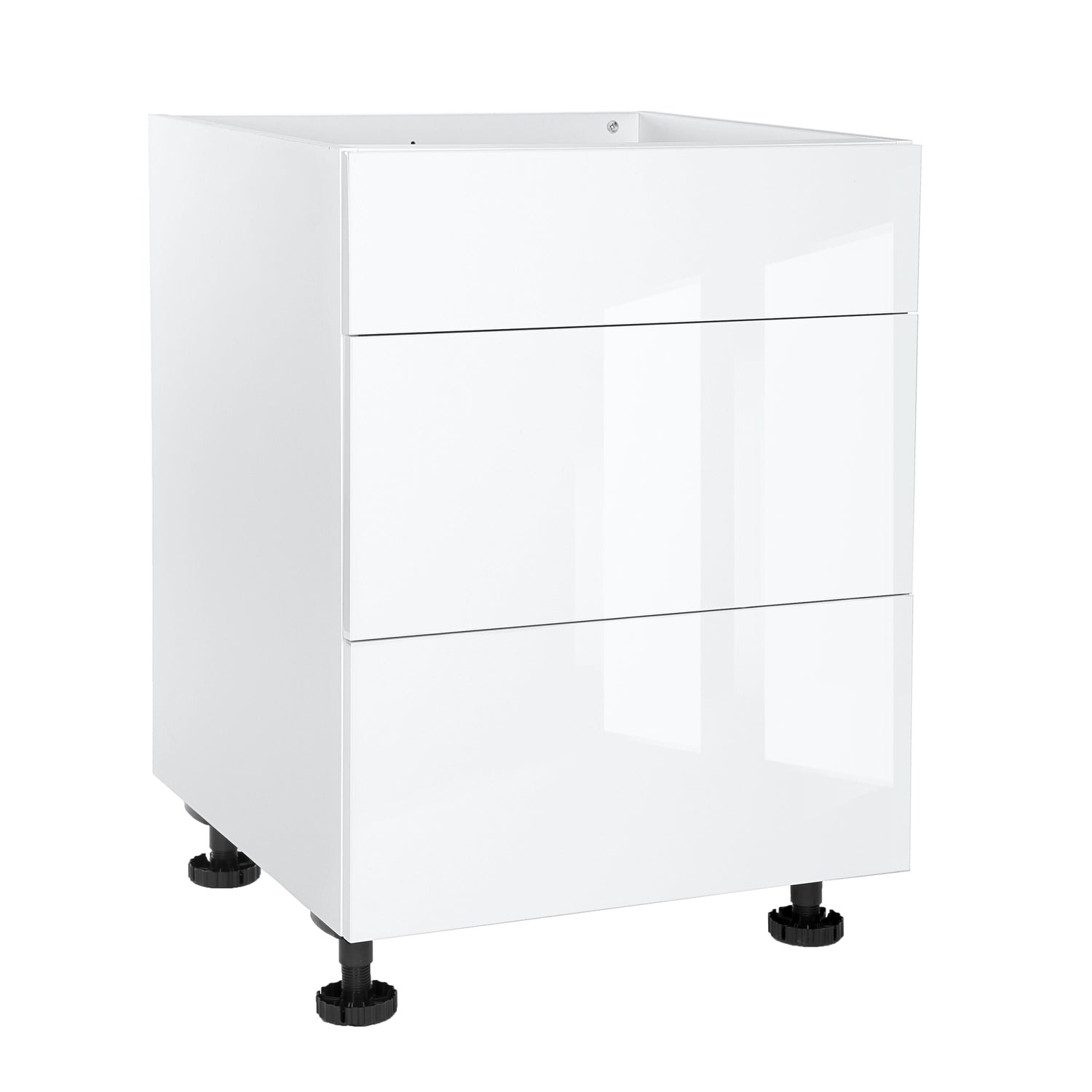 Quick Assemble Modern Style with Soft Close 30 in Base Kitchen Cabinet, 3 Drawer (30 in W x 24 in D x 34.50 in H) -  Pro-Edge HD