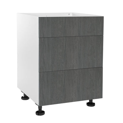 Quick Assemble Modern Style with Soft Close 30 in Base Kitchen Cabinet, 3 Drawer (30 in W x 24 in D x 34.50 in H)
