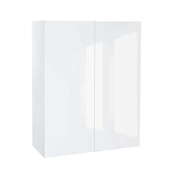 Quick Assemble Modern Style with Soft Close, 27 in White Gloss Wall Kitchen Cabinet (27 in W x 12 D x 36 in H)