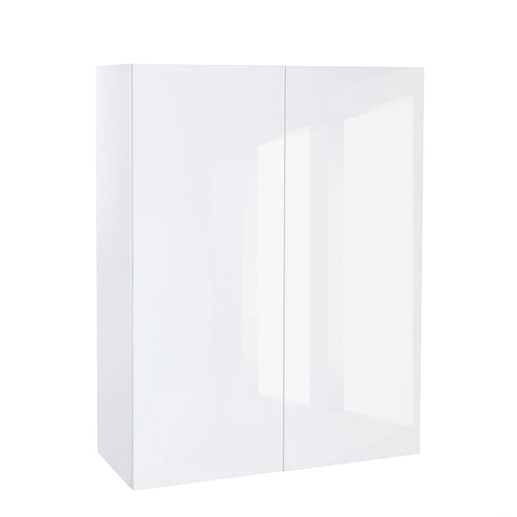 Quick Assemble Modern Style with Soft Close, 27 in White Gloss Wall Kitchen Cabinet (27 in W x 12 D x 42 in H)