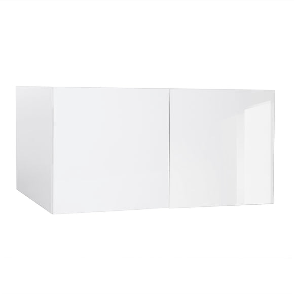 Quick Assemble Modern Style with Soft Close, White Gloss Wall Bridge Kitchen Cabinet (36 in W x 12 in H x 12 in D)