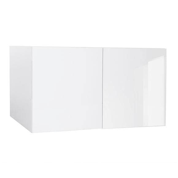 Quick Assemble Modern Style with Soft Close, White Gloss Wall Bridge Kitchen Cabinet (33 in W x 18 in H x 12 in D)