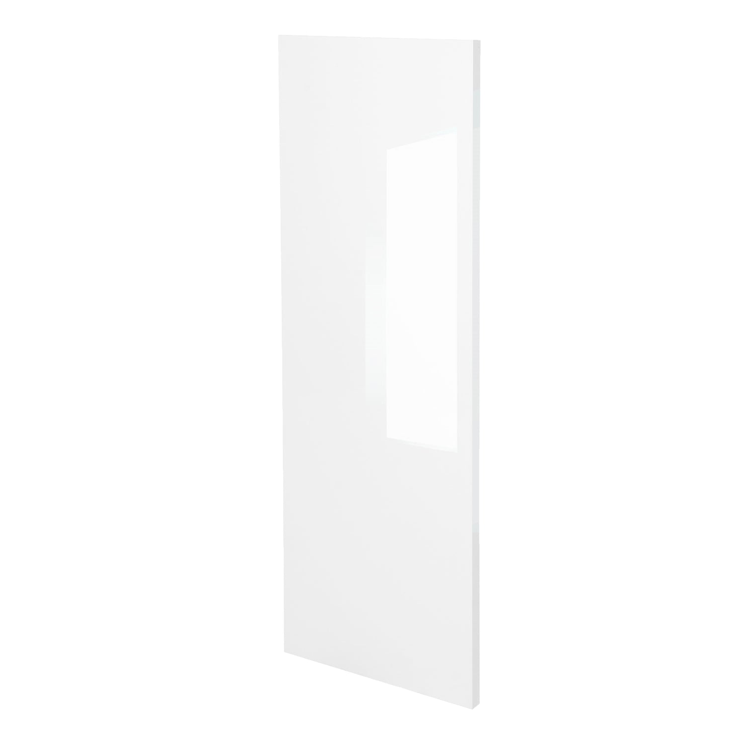 White Gloss Slab Style Wall Kitchen Cabinet End Panel (12 in W x 0.75 in D x 36 in H) -  Pro-Edge HD